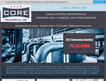 Tablet Screenshot of coremechanicalinc.com